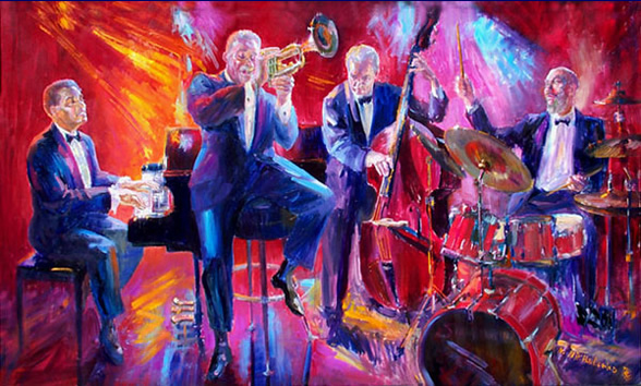 jazz band painting